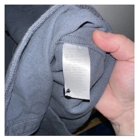 Everlane Men's L Heavyweight Overshirt Shacket Slate Blue Long Sleeve Button Up - Picture 3 of 8